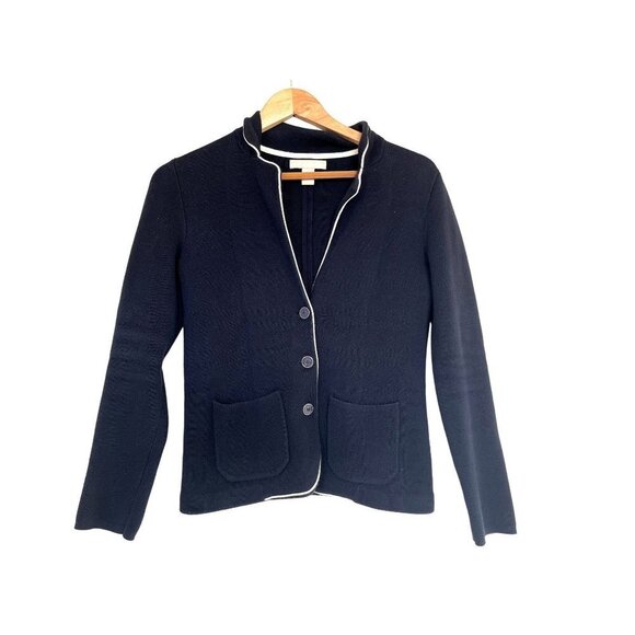 Banana Republic Navy Blue Sweater Blazer Petite XS - Picture 1 of 5
